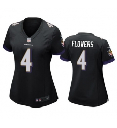 Women Baltimore Ravens 4 Zay Flowers Black Football Jersey Women Baltimore Ravens 4 Zay Flowers Black Football Jersey