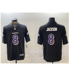 Women Baltimore Ravens 8 Lamar Jackson Black Vapor Limited Football Jersey Women Baltimore Ravens 8 Lamar Jackson Black Vapor Limited Football Jersey