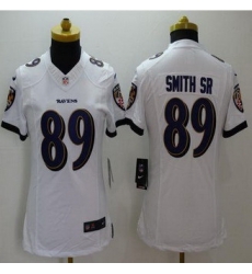 Women New Baltimore ravens #89 Steve Smith Sr White Stitched NFL New Limited Jersey Women New Baltimore ravens #89 Steve Smith Sr White Stitched NFL New Limited Jersey