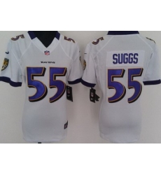 Women Nike Baltimore Ravens #55 Terrell Suggs White Nike NFL Jerseys Women Nike Baltimore Ravens #55 Terrell Suggs White Nike NFL Jerseys