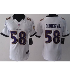 Women Nike Baltimore Ravens 58 Elvis Dumervil White LIMITED Jerseys Women Nike Baltimore Ravens 58 Elvis Dumervil White LIMITED Jerseys
