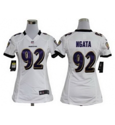 Women Nike Baltimore Ravens #92 Haloti Ngata White Nike NFL Jerseys Women Nike Baltimore Ravens #92 Haloti Ngata White Nike NFL Jerseys