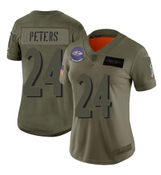 Women Ravens 24 Marcus Peters Camo Stitched Football Limited 2019 Salute to Service Jersey Women Ravens 24 Marcus Peters Camo Stitched Football Limited 2019 Salute to Service Jersey