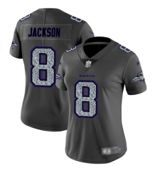 Women Ravens 8 Lamar Jackson Gray Static Stitched Football Vapor Untouchable Limited Jersey Women Ravens 8 Lamar Jackson Gray Static Stitched Football Vapor Untouchable Limited Jersey
