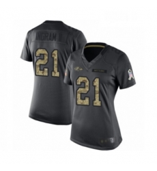 Womens Baltimore Ravens 21 Mark Ingram II Limited Black 2016 Salute to Service Football Jersey Womens Baltimore Ravens 21 Mark Ingram II Limited Black 2016 Salute to Service Football Jersey
