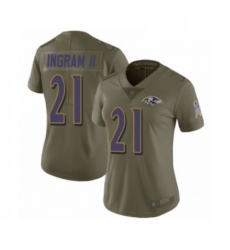 Womens Baltimore Ravens 21 Mark Ingram II Limited Olive 2017 Salute to Service Football Jersey Womens Baltimore Ravens 21 Mark Ingram II Limited Olive 2017 Salute to Service Football Jersey