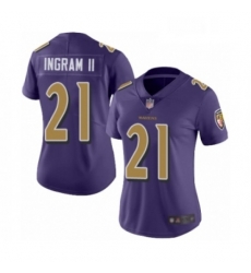 Womens Baltimore Ravens 21 Mark Ingram II Limited Purple Rush Vapor Untouchable Football Jersey Womens Baltimore Ravens 21 Mark Ingram II Limited Purple Rush Vapor Untouchable Football Jersey