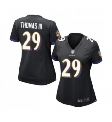 Womens Baltimore Ravens 29 Earl Thomas III Game Black Alternate Football Jersey Womens Baltimore Ravens 29 Earl Thomas III Game Black Alternate Football Jersey