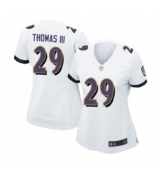 Womens Baltimore Ravens 29 Earl Thomas III Game White Football Jersey Womens Baltimore Ravens 29 Earl Thomas III Game White Football Jersey
