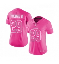 Womens Baltimore Ravens 29 Earl Thomas III Limited Pink Rush Fashion Football Jersey Womens Baltimore Ravens 29 Earl Thomas III Limited Pink Rush Fashion Football Jersey
