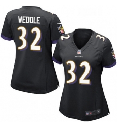 Womens Nike Baltimore Ravens 32 Eric Weddle Game Black Alternate NFL Jersey Womens Nike Baltimore Ravens 32 Eric Weddle Game Black Alternate NFL Jersey