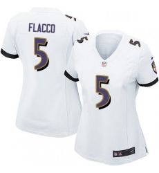 Womens Nike Baltimore Ravens 5 Joe Flacco Game White NFL Jersey Womens Nike Baltimore Ravens 5 Joe Flacco Game White NFL Jersey