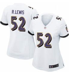 Womens Nike Baltimore Ravens 52 Ray Lewis Game White NFL Jersey Womens Nike Baltimore Ravens 52 Ray Lewis Game White NFL Jersey