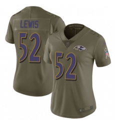 Womens Nike Baltimore Ravens 52 Ray Lewis Limited Olive 2017 Salute to Service NFL Jersey Womens Nike Baltimore Ravens 52 Ray Lewis Limited Olive 2017 Salute to Service NFL Jersey