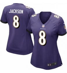 Womens Nike Baltimore Ravens 8 Lamar Jackson Game Purple Team Color NFL Jersey Womens Nike Baltimore Ravens 8 Lamar Jackson Game Purple Team Color NFL Jersey