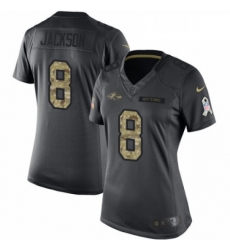 Womens Nike Baltimore Ravens 8 Lamar Jackson Limited Black 2016 Salute to Service NFL Jersey Womens Nike Baltimore Ravens 8 Lamar Jackson Limited Black 2016 Salute to Service NFL Jersey