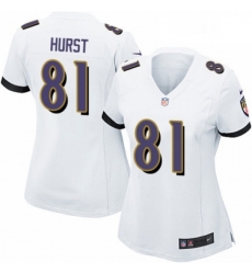 Womens Nike Baltimore Ravens 81 Hayden Hurst Game White NFL Jersey Womens Nike Baltimore Ravens 81 Hayden Hurst Game White NFL Jersey