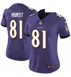 Womens Nike Baltimore Ravens 81 Hayden Hurst Purple Team Color Vapor Untouchable Elite Player NFL Jersey Womens Nike Baltimore Ravens 81 Hayden Hurst Purple Team Color Vapor Untouchable Elite Player NFL Jersey