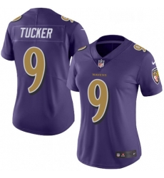 Womens Nike Baltimore Ravens 9 Justin Tucker Limited Purple Rush Vapor Untouchable NFL Jersey Womens Nike Baltimore Ravens 9 Justin Tucker Limited Purple Rush Vapor Untouchable NFL Jersey