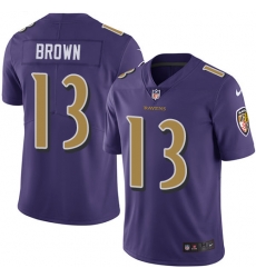 Nike Ravens #13 John Brown Purple Youth Stitched NFL Limited Rush Jersey Nike Ravens #13 John Brown Purple Youth Stitched NFL Limited Rush Jersey