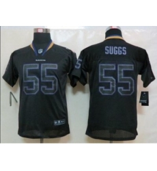 Nike Youth Baltimore Ravens #55 Terrell Suggs Black Jerseys(Lights Out Elite) Nike Youth Baltimore Ravens #55 Terrell Suggs Black Jerseys(Lights Out Elite)