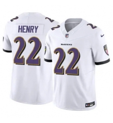 Youth Baltimore Ravens 22 Derrick Henry 2023 F U S E White Vapor Limited Football Stitched Jersey Youth Baltimore Ravens 22 Derrick Henry 2023 F U S E White Vapor Limited Football Stitched Jersey