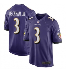 Youth Baltimore Ravens 3 Odell Beckham Jr Purple Stitched Game Jersey Youth Baltimore Ravens 3 Odell Beckham Jr Purple Stitched Game Jersey