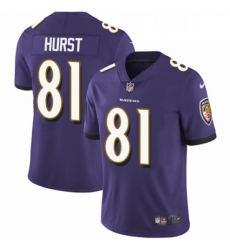 Youth Nike Baltimore Ravens 81 Hayden Hurst Purple Team Color Vapor Untouchable Elite Player NFL Jersey Youth Nike Baltimore Ravens 81 Hayden Hurst Purple Team Color Vapor Untouchable Elite Player NFL Jersey