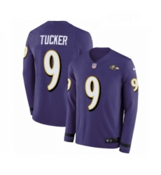 Youth Nike Baltimore Ravens 9 Justin Tucker Limited Purple Therma Long Sleeve NFL Jersey Youth Nike Baltimore Ravens 9 Justin Tucker Limited Purple Therma Long Sleeve NFL Jersey