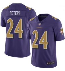 Youth Ravens 24 Marcus Peters Purple Stitched Football Limited Rush Jersey Youth Ravens 24 Marcus Peters Purple Stitched Football Limited Rush Jersey