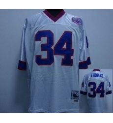 BUFFALO BILLs 34 THOMAS white mitchellandness BUFFALO BILLs 34 THOMAS white mitchellandness