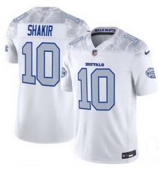Men Buffalo Bills 10 Khalil Shakir White 2025 F U S E   u201CRivalries u201D Vapor Untouchable Limited Stitched Football Jersey