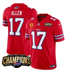 Men Buffalo Bills 17 Josh Allen Red 2023 F U S E AFC East Champions With 4 Star C Ptach Stitched Football Jersey Men Buffalo Bills 17 Josh Allen Red 2023 F U S E AFC East Champions With 4 Star C Ptach Stitched Football Jersey