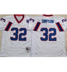 Men Buffalo Bills 32 SIMPSON White Stitched jersey Men Buffalo Bills 32 SIMPSON White Stitched jersey