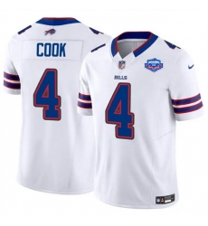 Men Buffalo Bills 4 James Cook White 2025 F U S E With Farewell Patch Vapor Untouchable Limited Stitched Football Jersey Men Buffalo Bills 4 James Cook White 2025 F U S E With Farewell Patch Vapor Untouchable Limited Stitched Football Jersey
