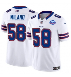 Men Buffalo Bills 58 Matt Milano Matt Milano White 2025 F U S E  With Farewell Patch Vapor Untouchable Limited Stitched Football Jersey