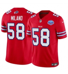Men Buffalo Bills 58 Matt Milano Red 2025 F U S E  With Farewell Patch Vapor Untouchable Limited Stitched Football Jersey