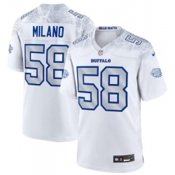 Men Buffalo Bills 58 Matt Milano White 2025 F U S E Rivalries Vapor Untouchable Limited Stitched Football Jersey