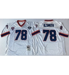 Men Buffalo Bills 78 Bruce Smith White M&N Throwback Jersey Men Buffalo Bills 78 Bruce Smith White M&N Throwback Jersey