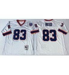Men Buffalo Bills 83 Andre Reed White M&N Throwback Jersey Men Buffalo Bills 83 Andre Reed White M&N Throwback Jersey