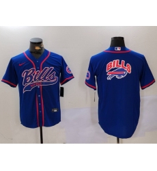 Men Buffalo Bills big logo Blue Team Cool Base Stitched Baseball Jersey Men Buffalo Bills big logo Blue Team Cool Base Stitched Baseball Jersey