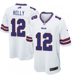Mens Nike Buffalo Bills 12 Jim Kelly Game White NFL Jersey Mens Nike Buffalo Bills 12 Jim Kelly Game White NFL Jersey