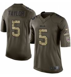 Mens Nike Buffalo Bills 5 Tyrod Taylor Limited Green Salute to Service NFL Jersey Mens Nike Buffalo Bills 5 Tyrod Taylor Limited Green Salute to Service NFL Jersey