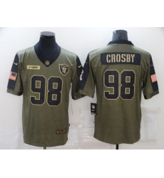 Men's Oakland Raiders #98 Maxx Crosby Nike Olive 2021 Salute To Service Limited Jersey Men's Oakland Raiders #98 Maxx Crosby Nike Olive 2021 Salute To Service Limited Jersey