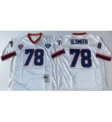 Mitchell&Ness Bills 78 Bruce Smith White Throwback Stitched NFL Jersey Mitchell&Ness Bills 78 Bruce Smith White Throwback Stitched NFL Jersey