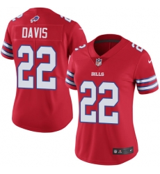 Nike Bills #22 Vontae Davis Red Womens Stitched NFL Limited Rush Jersey Nike Bills #22 Vontae Davis Red Womens Stitched NFL Limited Rush Jersey
