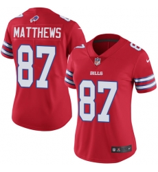 Nike Bills #87 Jordan Matthews Red Womens Stitched NFL Limited Rush Jersey Nike Bills #87 Jordan Matthews Red Womens Stitched NFL Limited Rush Jersey