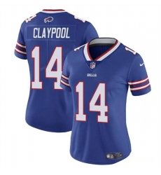 Women Buffalo Bills 14 Chase Claypool Blue Vapor Stitched Football Jersey Women Buffalo Bills 14 Chase Claypool Blue Vapor Stitched Football Jersey