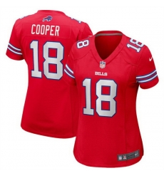 Women Buffalo Bills 18 Amari Cooper Red Stitched Football Jersey Women Buffalo Bills 18 Amari Cooper Red Stitched Football Jersey