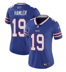 Women Buffalo Bills 19 KJ Hamler Blue Vapor Stitched Football Jersey Women Buffalo Bills 19 KJ Hamler Blue Vapor Stitched Football Jersey